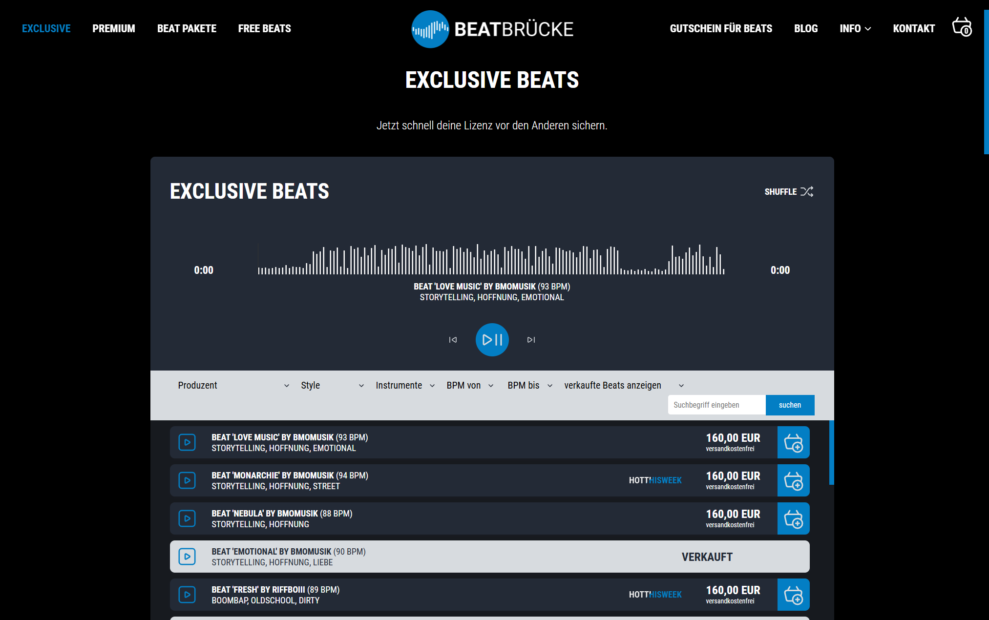 Beatbrücke Music Player Desktop — Exclusive Beats