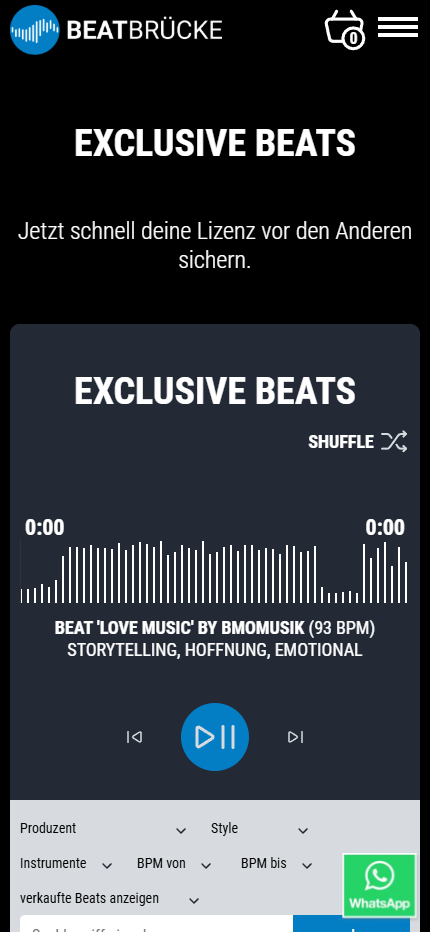 Beatbrücke Music Player Mobile